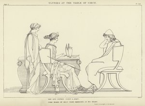 Ulysse à la table de Circé - John Flaxman